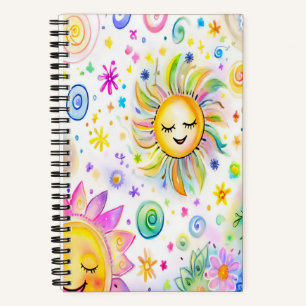 Sonnige Tage 5,5" x 8,5" SpiralNotebook Notizbuch