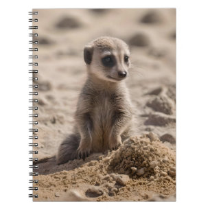 "Sonnige Tage: Baby Meerkat's Beach Adventure" Notizblock