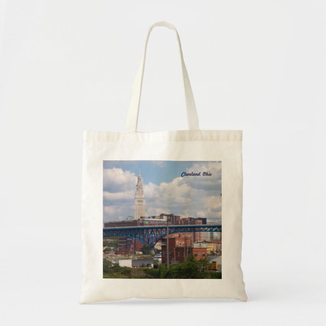 Sonnige Taschen-Tasche Clevelands Ohio Tragetasche (Vorne)