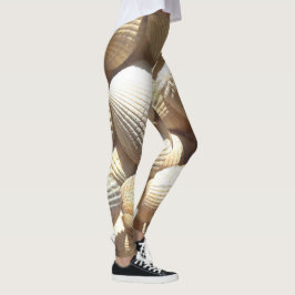 Sonnige tropische exotische Muscheln Fotosommer Leggings