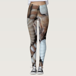 Sonnige tropische exotische Muscheln Fotosommer Leggings