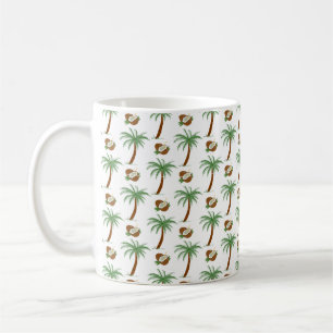 Sonnige tropische Palmeninsel-Flucht-Kaffeetasse Kaffeetasse