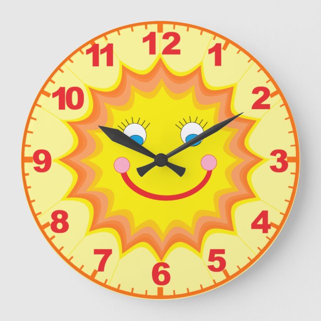 Sonnige Uhr mit Nummern (Vorderseite)