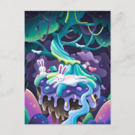 Sonnige und märchenhafte Postkarte