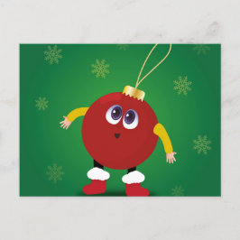 Sonnige und Niedliche Weihnachtsschmuck mit Schnee Postkarte