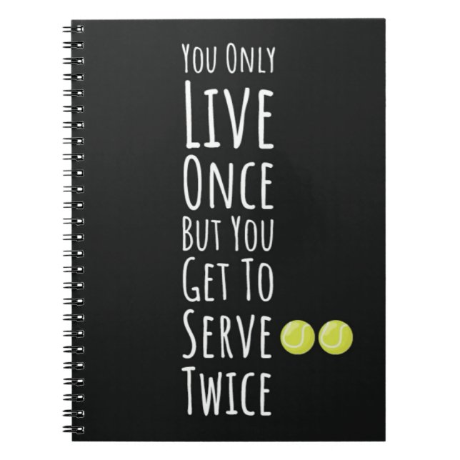 Sonnige Veranstaltungen für Tennisspieler Typograf Notizblock (Vorderseite)