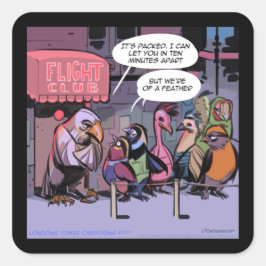 Sonnige Vögel einer Feder Quadratischer Aufkleber