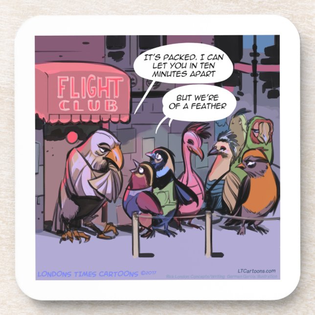 Sonnige Vögel einer Feder Untersetzer (Vorderseite)