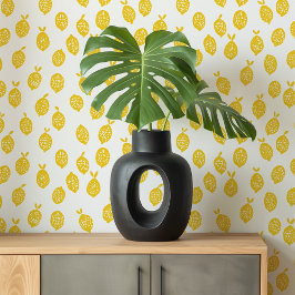 Sonnige Wallpaper Minimalistisch Gelbe Zitrone Tapete