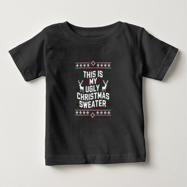 Sonnige Weihnachten Das ist mein hässlicher Weihna Baby T-shirt (Vorderseite)