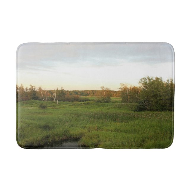 Sonnige Wiese Badematte (Vorderseite)