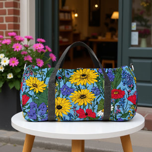 Sonnige Wiese Strahlend Gelbe Sonnenblumen Duffle Bag