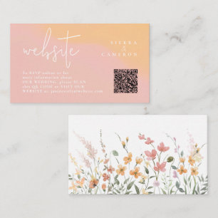 Sonnige Wildblume Hochzeit Website Gradient ID1023 Begleitkarte