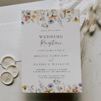 Sonnige Wildblume Hochzeitsempfang im Herbst