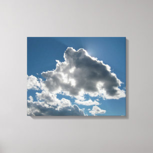 Sonnige Wolken unter freiem Himmel Leinwanddruck