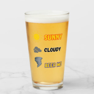 Sonnige Wolkenkratzer Bier Me Weather Glas