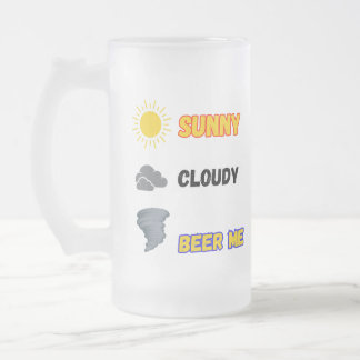 Sonnige Wolkenkratzer Bier Me Weather Mattglas Bierglas