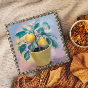 Sonnige Zitrusfrüchte: Zitronenbaum in einem Gelbe Fotodruck