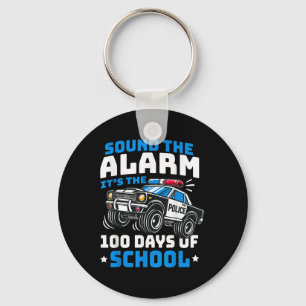 Sonniger 100. Tag der Schulpolizei Auto 100 Tage d Schlüsselanhänger