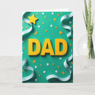 Sonniger Dad Türkis Szene Karte