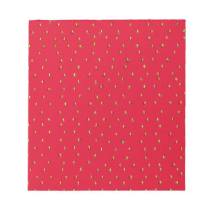 Sonniger Erdbeerhintergrund rot Notizblock