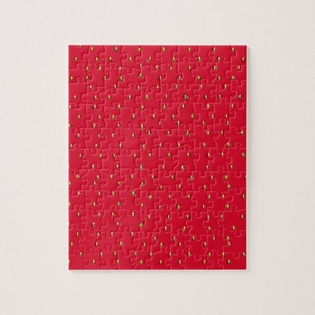 Sonniger Erdbeerhintergrund rot Puzzle (Vertikal)