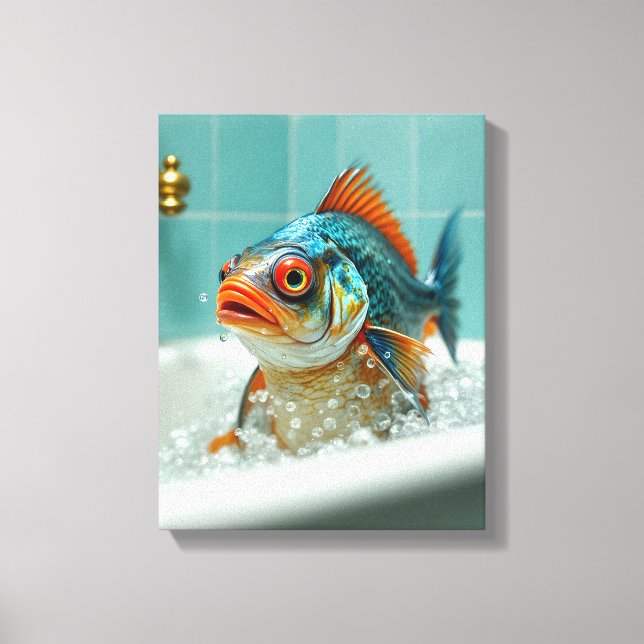 Sonniger Fisch im Bad Leinwanddruck (Vorderseite)