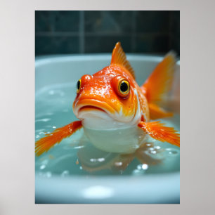Sonniger Fisch im Bad Poster