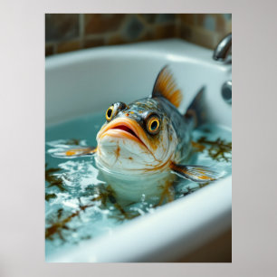 Sonniger Fisch im Bad Poster