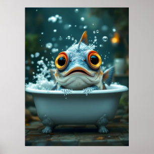 Sonniger Fisch im Bad Poster