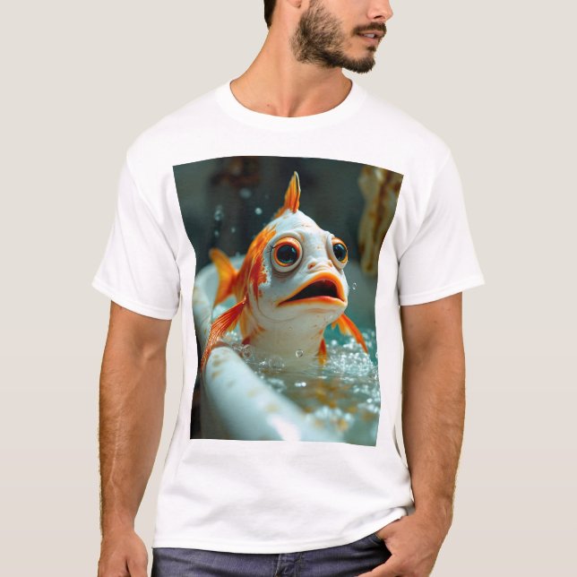 Sonniger Fisch im Bad T-Shirt (Vorderseite)