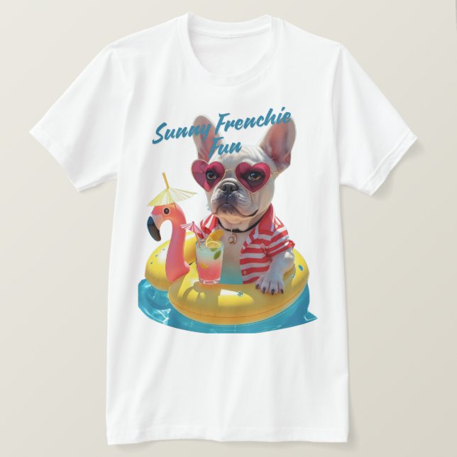 Sonniger französischer Spaß T-Shirt (Design vorne)