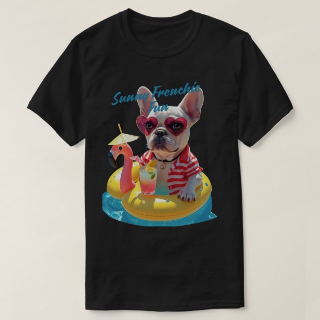 Sonniger französischer Spaß T-Shirt (Design vorne)