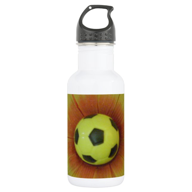 Sonniger Fußballtag Edelstahlflasche (Vorderseite)
