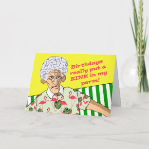 Sonniger Geburtstag, ältere Dame mit permanenter F Karte