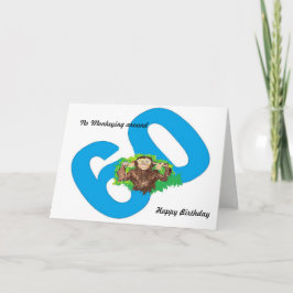 Sonniger Geburtstag Wende 60 No Monkeying rund Karte