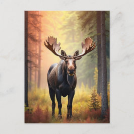 *~* Sonniger Golden AP49 MOOSE Naturwald Postkarte
