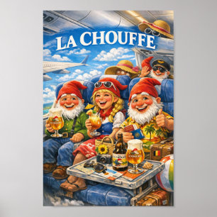 Sonniger Ibiza-Flug mit belgischem Bierposter Poster
