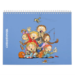 Sonniger Kalender für Kinder - Blaue Kinderkalende