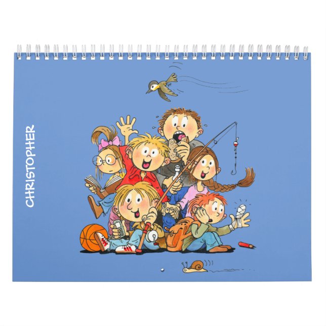 Sonniger Kalender für Kinder - Blaue Kinderkalende (Titelbild)