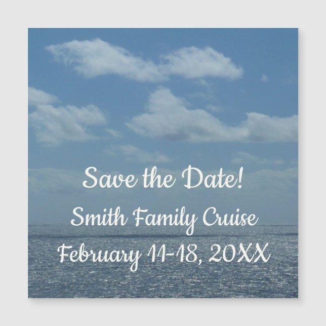 Sonniger karibischer Ozean Magnetkarte (Vorderseite)