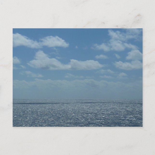 Sonniger karibischer Ozean Postkarte (Vorderseite)