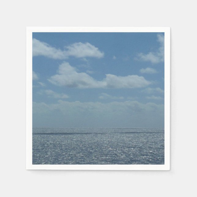 Sonniger karibischer Ozean Serviette (Vorderseite)