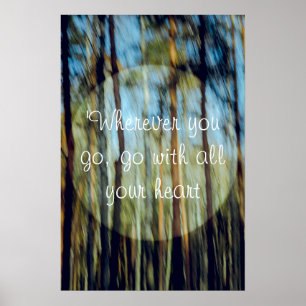 Sonniger Kiefernwald Poster