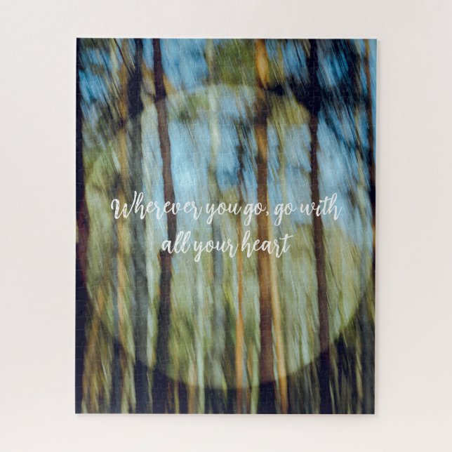 Sonniger Kiefernwald Puzzle (Vertikal)