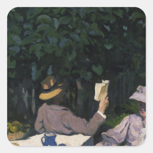 Sonniger Morgen, 1905 Quadratischer Aufkleber (Vorderseite)