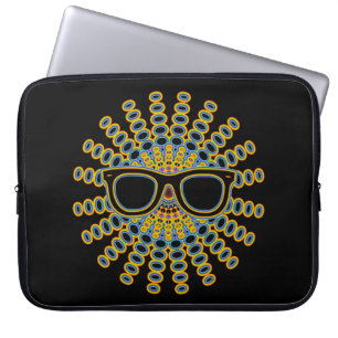 Sonniger Nerd Brille + Ihr Backgr. Ideen Laptopschutzhülle