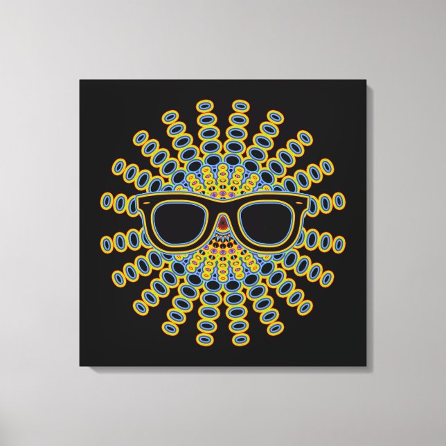 Sonniger Nerd Brille + Ihr Backgr. Ideen Leinwanddruck (Vorderseite)