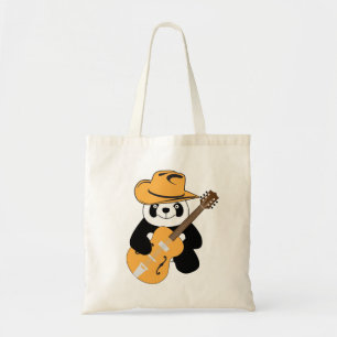 Sonniger Panda mit Gitarre Tragetasche