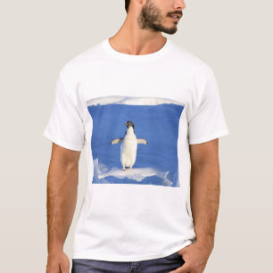 Sonniger Pinguin auf Eis-Foto T-Shirt